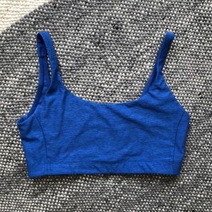 Outdoor Voices Blue Double Time Bra